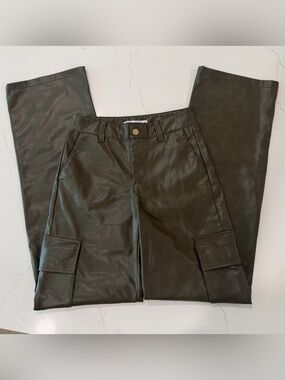 Zara Olive Green Cargo-Style Pants